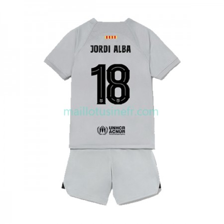 Maillot de Foot FC Barcelone Jordi Alba 18 Troisième 2022-23 - Enfant